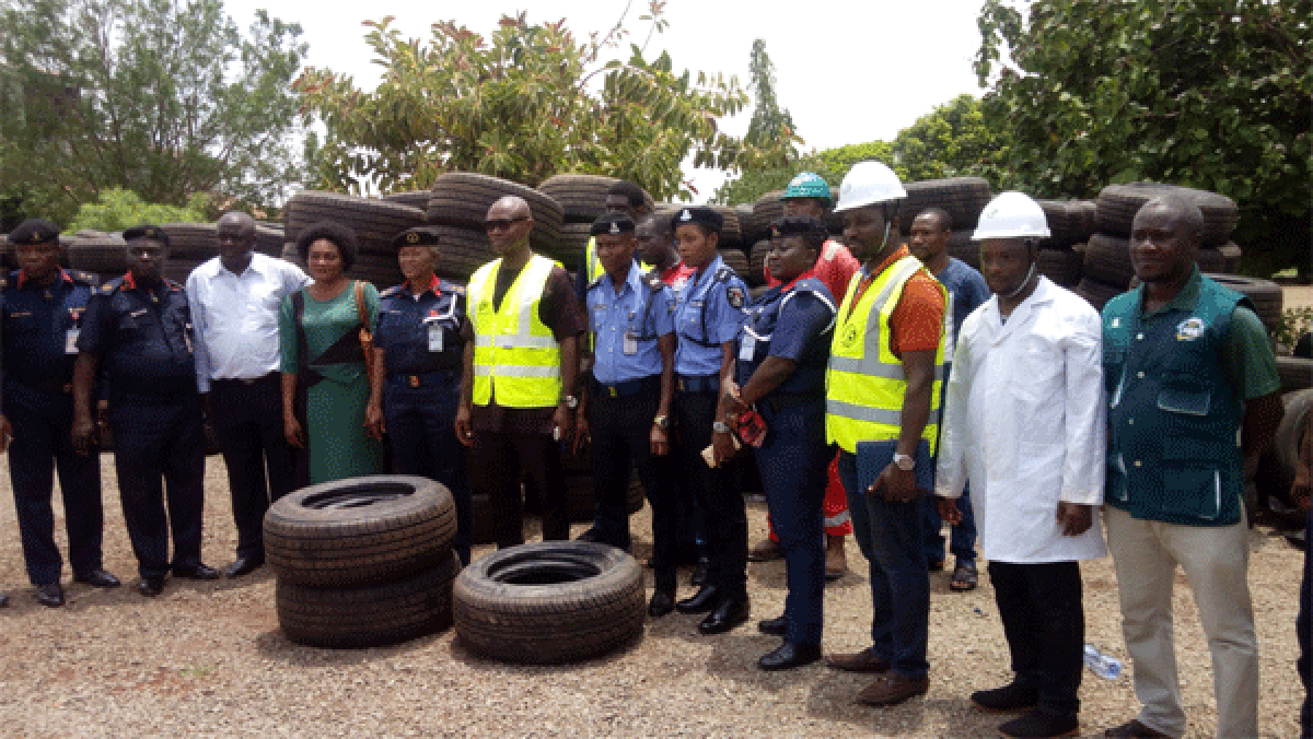 PORT HARCOURT: Tyre life is 4years, SON warns as it destroys 6000 substandard tyres