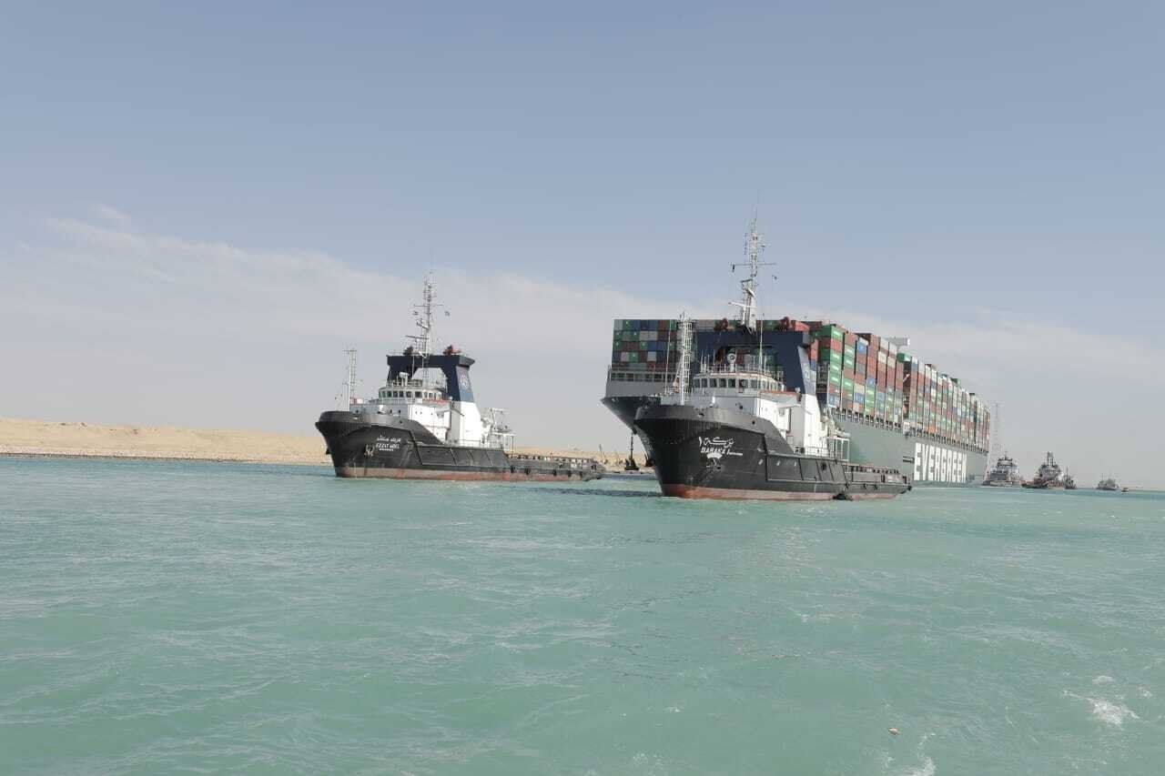 Two Aframax tankers ran aground in Suez Canal