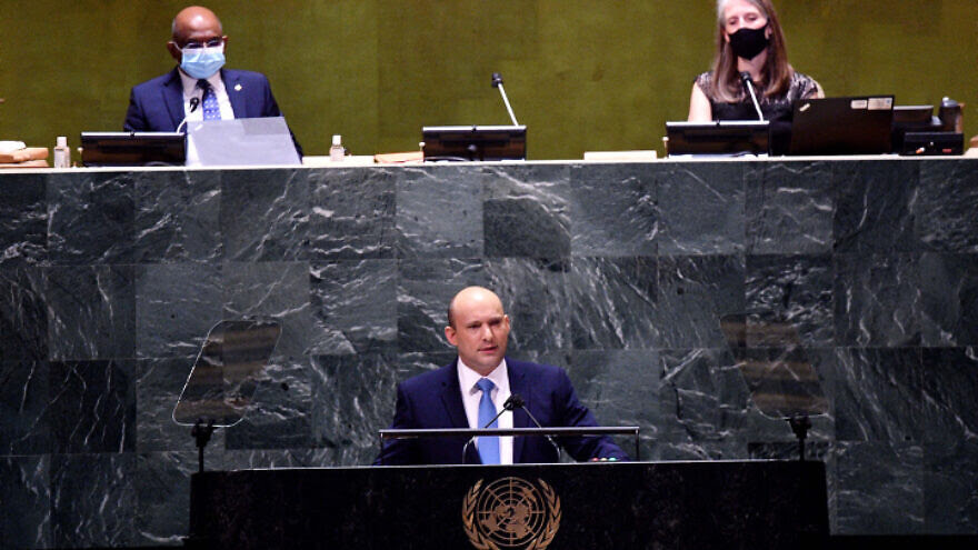 At UN, Bennett warns world Iran’s nuclear program at a ‘watershed moment’