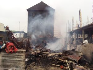 Firefighters struggle to rescue goods worth N500m from Lagos fire
