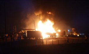 Gas tanker explosion burns vehicles, buildings in Onitsha