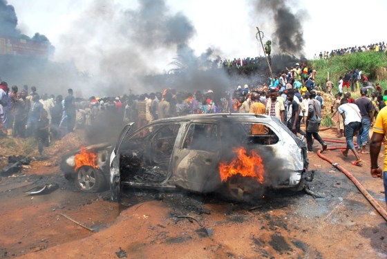 BLOODY YULETIDE: 2 killed, 5 injured in gas tanker accident in Ibadan