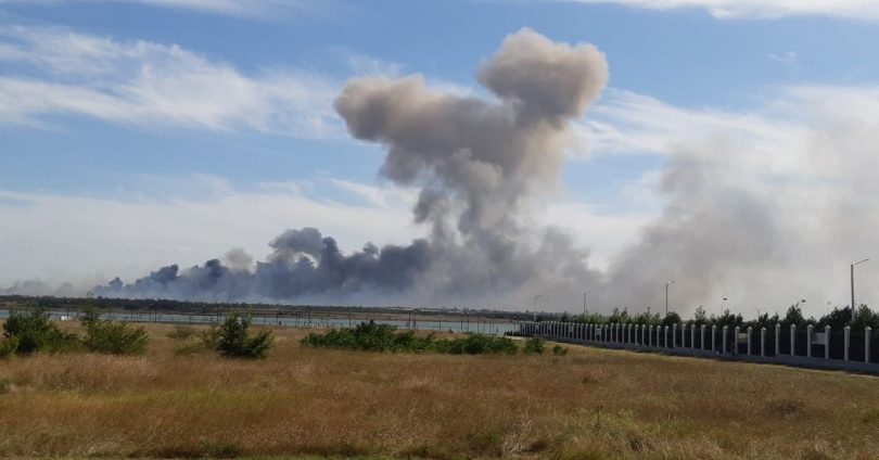 Blast rocks Russian base in Crimea, Ukraine exults