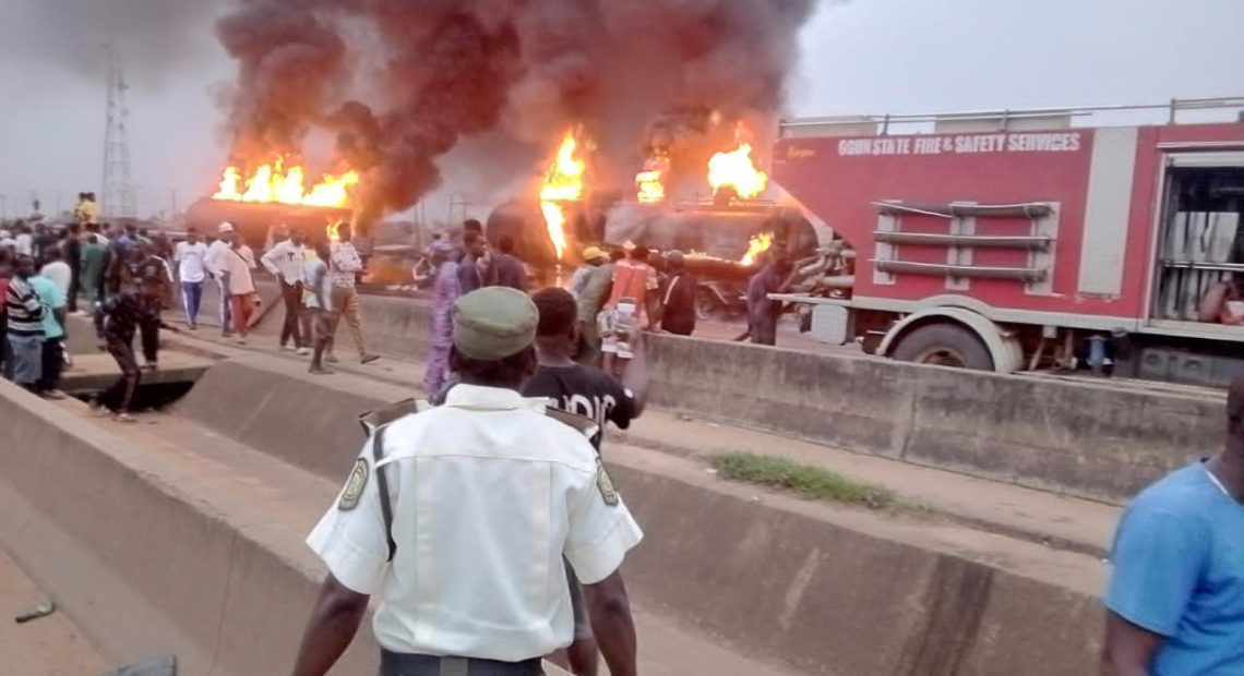 Tanker Explosion Consumes 10 lives on Lagos-Ibadan Expressway; FRSC deploys rescue team