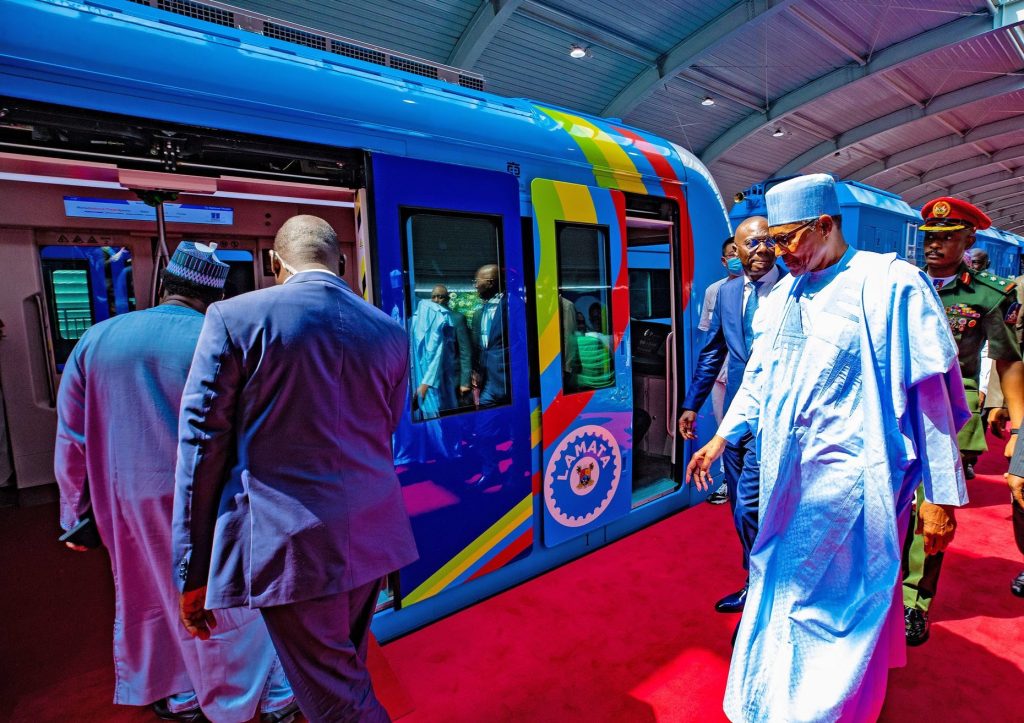 President Buhari Inaugurates 13-km Lagos Mass Transit Blue Line Rail