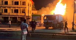 Tanker Tyre Explosion Sparks Chaos In Surulere